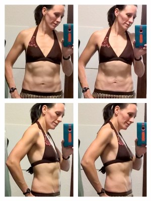 This is how I'll take front and side photos to show close-up progress - consider this my mid-program progress photo!